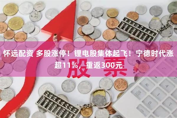 怀远配资 多股涨停！锂电股集体起飞！宁德时代涨超11%，重返300元